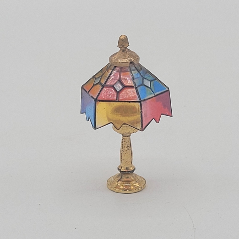 8 Brass Miniatures Mirror Tea Pot Kettle Light Phone Bell Fire Poker Doll House - Picture 10 of 15